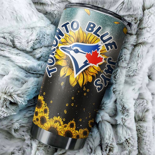 Toronto Blue Jays Bloom Lovers Sunflower MLB Tumbler with Logo for Fans Everywhere - Image 2