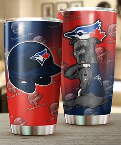 Toronto Blue Jays Dog Lovers Personalized Tumbler - MLB Coffee Tumbler