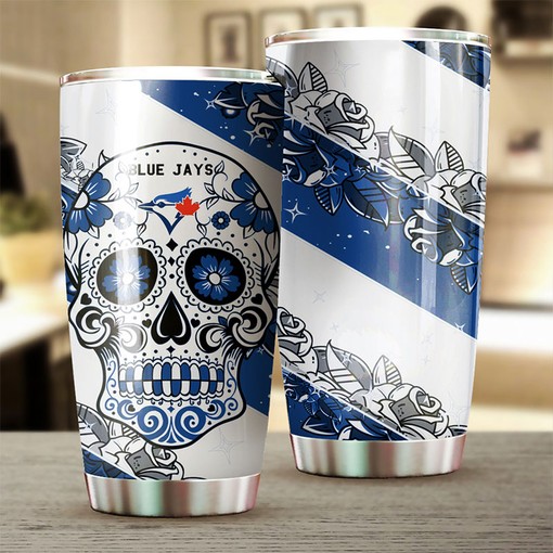 Toronto Blue Jays Skull Design MLB Tumbler with a Unique and MLB Design