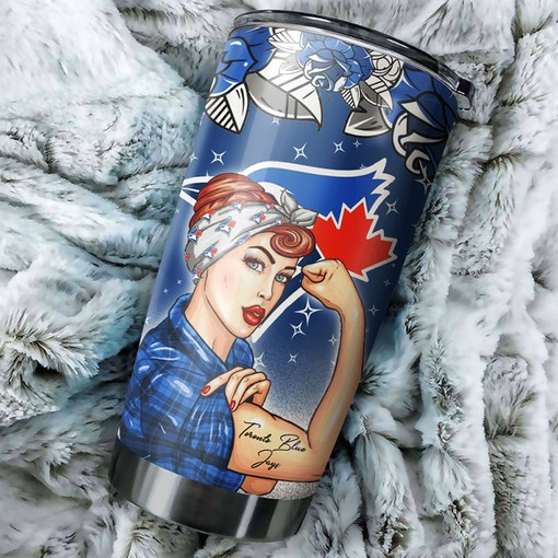 Toronto Blue Jays Strong Best Mom Ever Design Personalized Tumbler - MLB Coffee Tumbler - Image 2