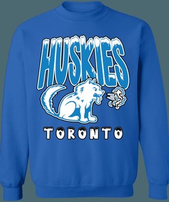Toronto Huskies NBA Distressed Graphic Sweatshirt Hoodie - Vintage Style