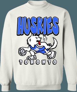 Toronto Huskies X Raptors NBA Two-Tone Sweatshirt Hoodie - Vintage Look