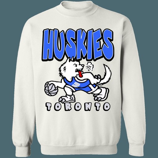 Toronto Huskies X Raptors NBA Two-Tone Sweatshirt Hoodie - Vintage Look