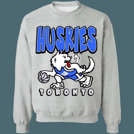Toronto Huskies X Raptors NBA Two-Tone Sweatshirt Hoodie - Vintage Look - Image 2