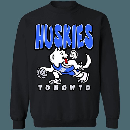 Toronto Huskies X Raptors NBA Two-Tone Sweatshirt Hoodie - Vintage Look - Image 3