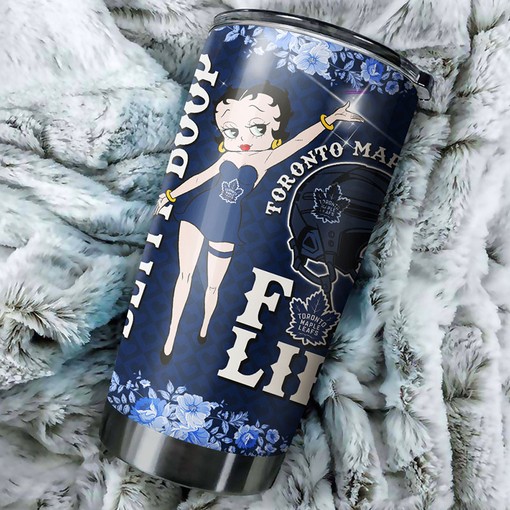 Toronto Maple Leafs NHL Tumbler Betty Boop Design Tumbler for NHL Fans, Perfect for Collectors