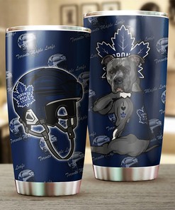 Toronto Maple Leafs NHL Tumbler - Have Fun with Funny Dog Design