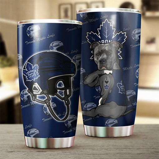 Toronto Maple Leafs NHL Tumbler - Have Fun with Funny Dog Design
