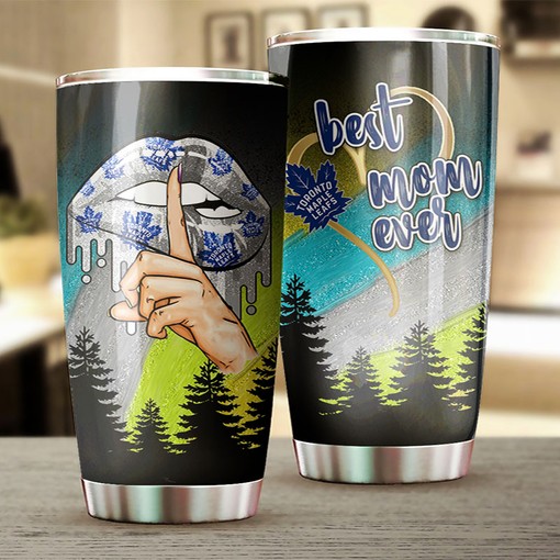 Toronto Maple Leafs NHL Tumbler Personalized Best Mom Ever Tumbler with NHL Logo, Perfect for Fans
