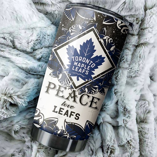 Toronto Maple Leafs NHL Tumbler with Hockey Grunge Design - Perfect Gift for Fans