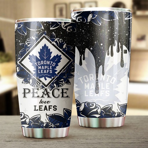 Toronto Maple Leafs NHL Tumbler with Hockey Grunge Design - Perfect Gift for Fans - Image 2