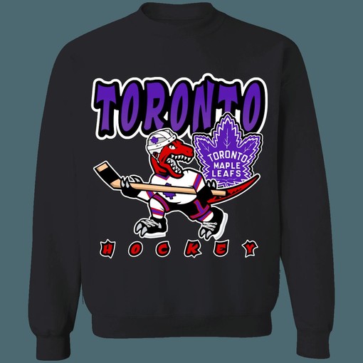 Toronto Raptors X Maple Leafs Retro NBA/NHL Sweatshirt Hoodie T-Shirt for Hockey Lovers
