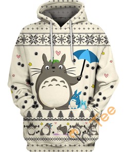 Totoro Christmas Hoodie with 3D Print - Perfect for the Holidays
