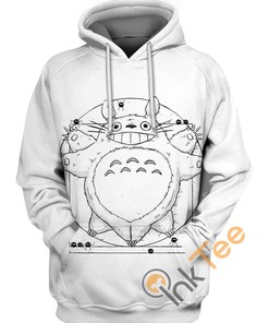 Totoro Vitruvian Hoodie with 3D Print - Great for Art and Science Lovers