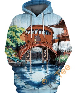 Totoro and the Catbus Hoodie with 3D Print - Perfect for Fans of the Movie