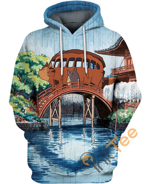 Totoro and the Catbus Hoodie with 3D Print - Perfect for Fans of the Movie