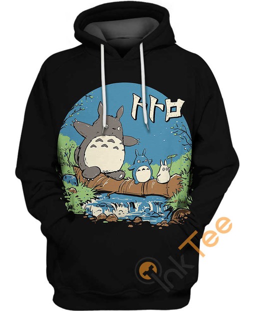 Totoro in the Woods Print Hoodie in 3D Design - Perfect for Outdoorsy People