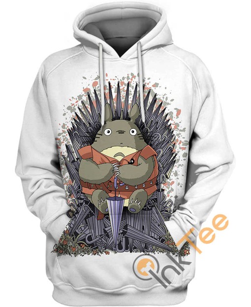 Totoro on the Umbrella Throne 3D Hoodie for Men and Women - Unique and Stylish