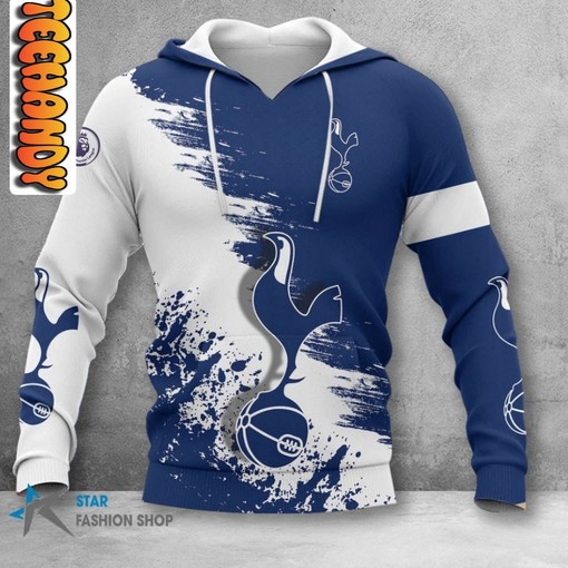 Tottenham Hotspur FC Club Logo All Over Print 3D Hoodie for Soccer Fans