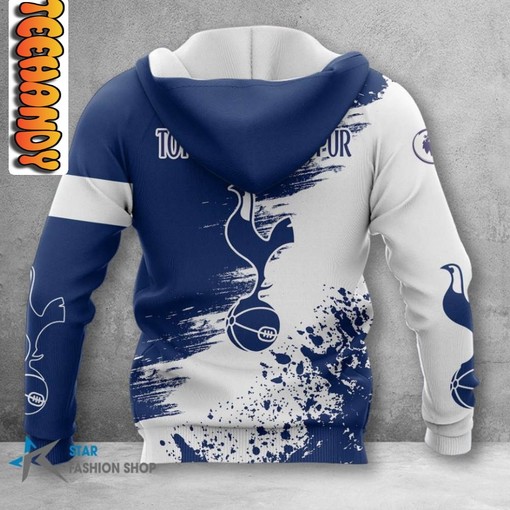 Tottenham Hotspur FC Club Logo All Over Print 3D Hoodie for Soccer Fans - Image 2