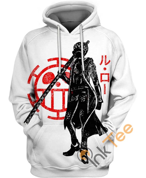 Trafalgar Law Ink Style Hoodie with 3D Print - Great for Art and Anime Fans