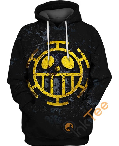 Trafalgar Law Logo Hoodie in 3D Design - Perfect for Fans of One Piece