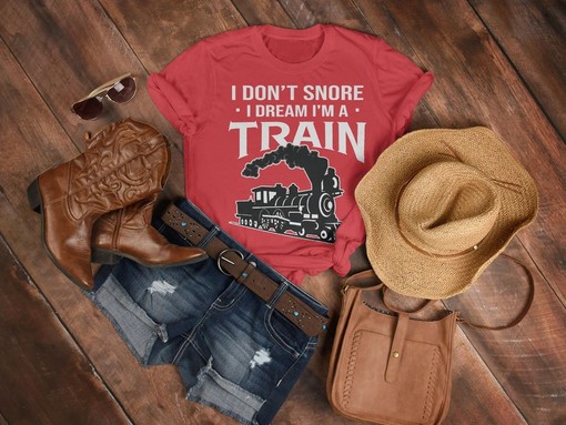 Train Dream Unisex Shirt, Quotes Loveable Tee, Funny Saying T-Shirt, Cool Adult Humor Top, Gift For Friends - Image 3