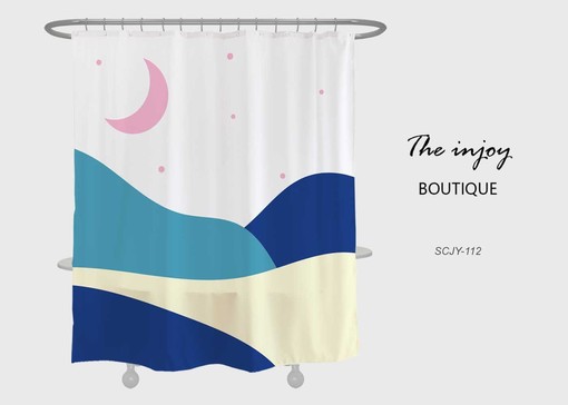 Transform Your Bathroom with Disney Pink Moon Shower Curtain, a Colorful Desert Design
