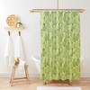 Transparent Leaf Shower Curtains Decorative | Botanical Tropical Pattern Bathroom Decor