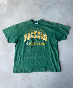 Trashed 90's Green Bay Packers G Champion NFL Football Sweatshirt T-shirt, A Unique Addition to Your Collection