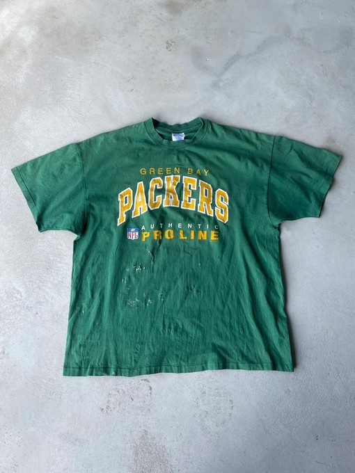 Trashed 90's Green Bay Packers G Champion NFL Football Sweatshirt T-shirt, A Unique Addition to Your Collection