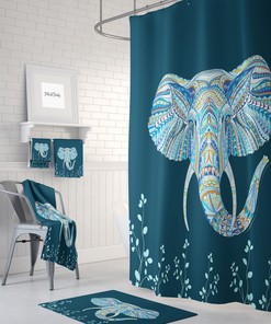 Travel Shower Curtain Cortina de Ducha Opcional, Toallas de Mat Juego de