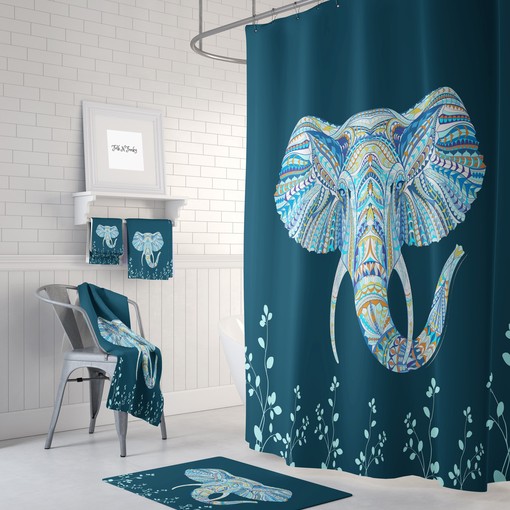 Travel Shower Curtain Cortina de Ducha Opcional, Toallas de Mat Juego de