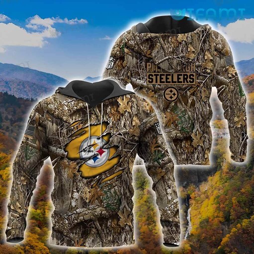 Tree Covered - Pittsburgh Steelers All Over Print Hoodie with Nature-Inspired Design