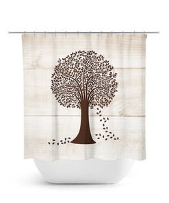 Tree Shower Curtain - Rustic Farmhouse Touch for Bathroom Decor