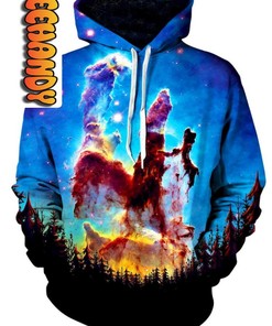 Tree Space Unisex All Over Print 3D Hoodie with Nature Print Design