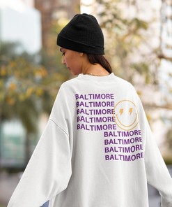 Trendy Baltimore Sweatshirt, Crewneck for Football Fans & Gifts