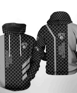 Trendy Brooklyn Nets NBA Team Patterned Hoodie All Over Print 3D with Modern Design