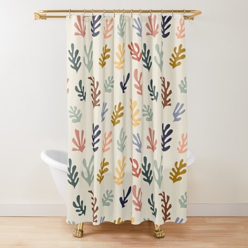 Trendy Cactus Boho Shower Curtain - Featuring Mid-Century Abstract Patterns and Waterproof Eco-Friendly Material - Image 4