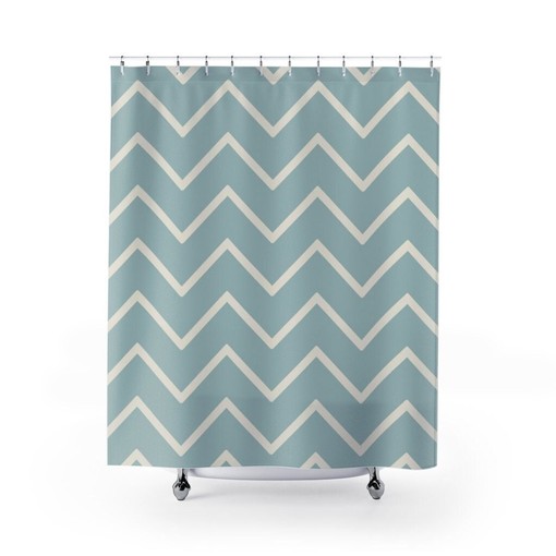 Trendy Contemporary Shower Curtain for College Dorm Room and Bathroom