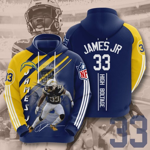 Trendy Custom Sport Design All Over Print 3D Hoodie - Los Angeles Chargers Fans
