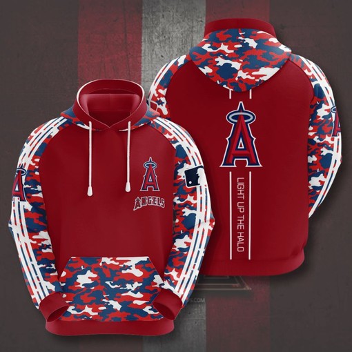 Trendy Los Angeles Angels All Over Print Hoodie with Custom Design: A Unique Fan Choice