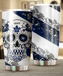 Trendy Toronto Maple Leafs NHL Tumbler with Skull Design for Diehard Fans