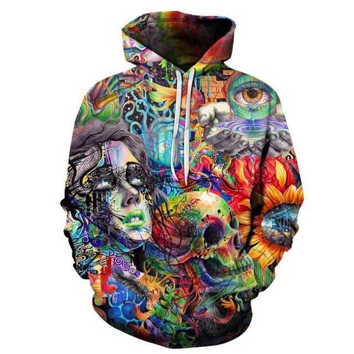 Trippy Artwork Modern Art 3D Printed All Over Custom Hoodie