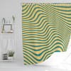 Trippy Blue Shower Curtain | Bohemian Style | Eco-Friendly and Waterproof | Vibrant Bathroom Decor