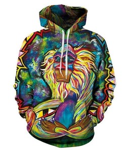 Trippy Rafiki Disney 3D Printed All Over Custom Hoodie