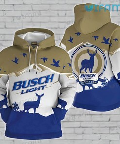 Trophy Can Deer Hunting Busch Light 3D Hoodie for Men - Beer Lovers Gift
