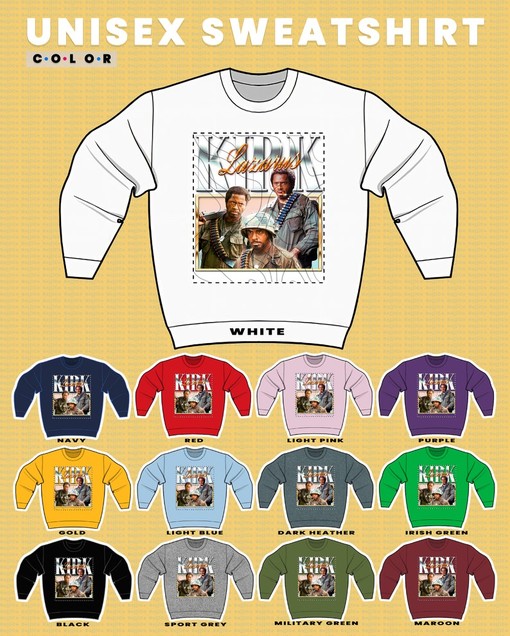 Tropic Thunder Kirk Lazarus Sweatshirt, Robert Downey Jr. Tee, Les Grossman Retro Sweater, Movie Character Shirts - Image 3