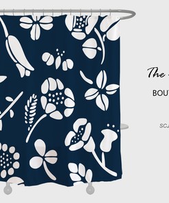 Tropical Flower Sunflower Shower Curtain with Heavy Quality, Perfect for a Bright Boho Style