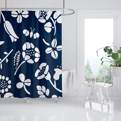 Tropical Flower Sunflower Shower Curtain with Heavy Quality, Perfect for a Bright Boho Style - Image 2
